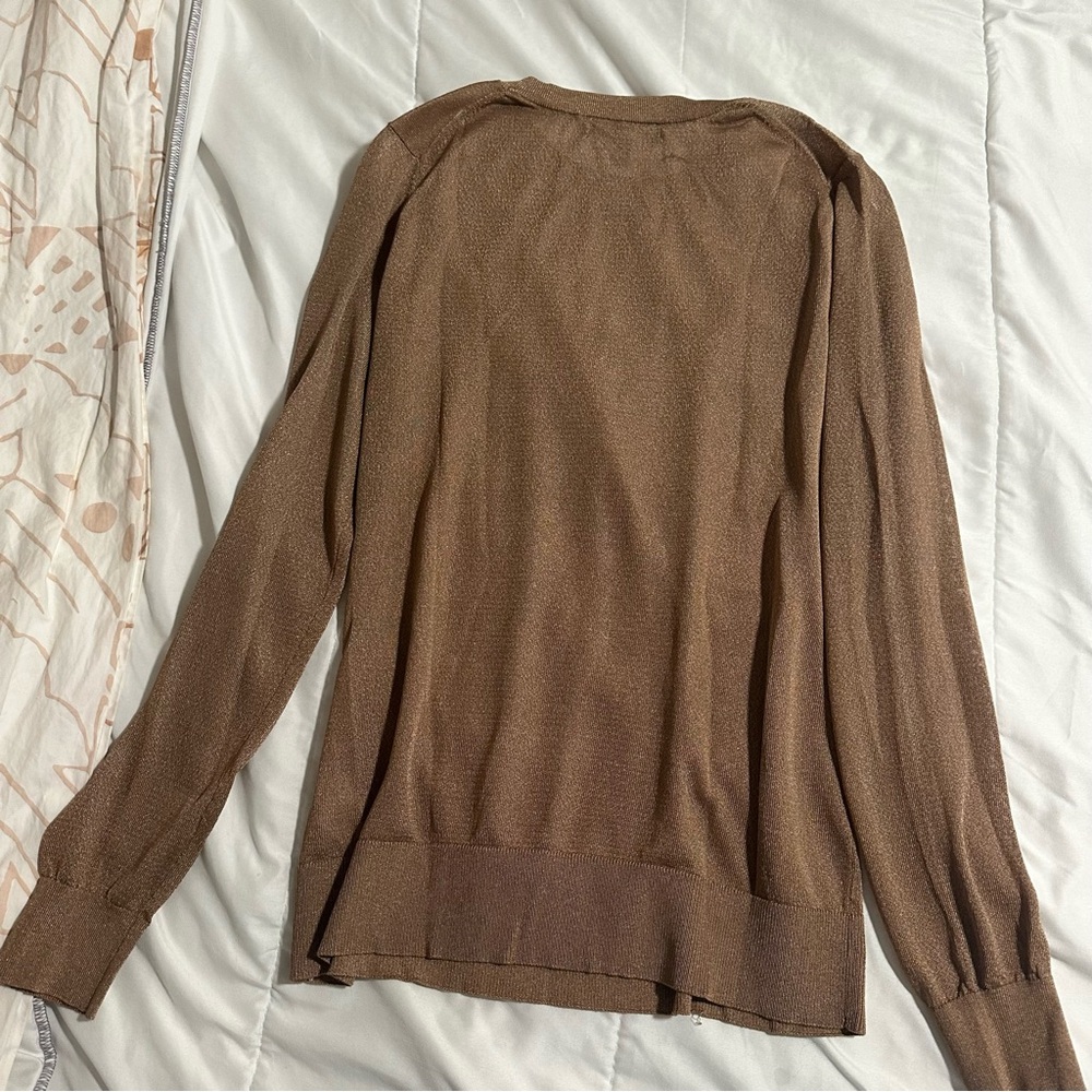 Banana Republic Shimmery Tan Knit Pullover - Picture 4 of 4